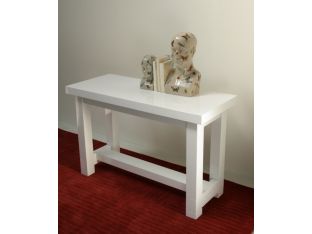 Plank White Lacquer Console Table