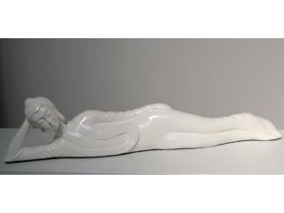 White Lying Buddha Sculpture