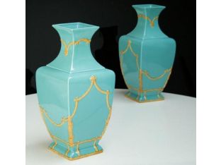 Turquoise Bamboo Vase