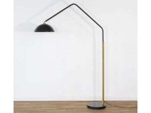 Black & Brass Double Angle Floor Lamp