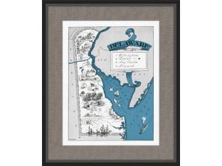 Illustrated Map of Delaware 21.5W x 26H