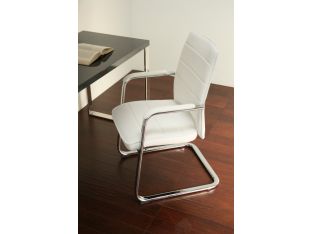 White Leather Conference Chair