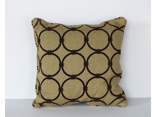 Gold Circular Pattern Pillow