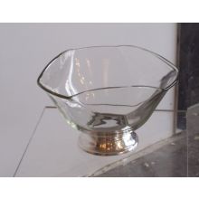 Asymmetrical Glass Footed Bowl