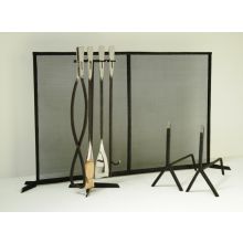 Forged Steel Wide Fireplace Screen