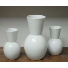 Set of 3 White Vases