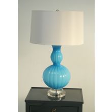 Aqua Cased Glass Lamp