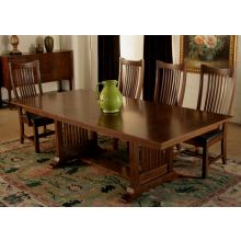 Grove Park Mission Style Trestle Dining Table