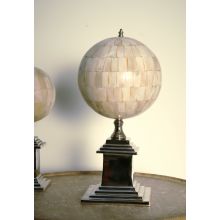 Large Faux Ivory Sphere with Nickel Base