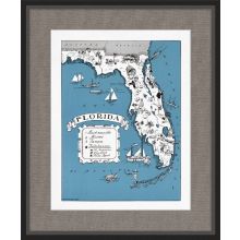 Illustrated Map of Florida 21.5W x 26H