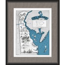 Illustrated Map of Delaware 21.5W x 26H