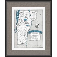 Illustrated Map of Vermont 21.5W x 26H
