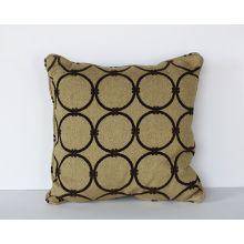Gold Circular Pattern Pillow